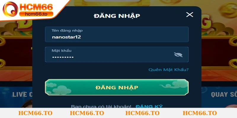 Các bước đăng nhập Hcm66 chi tiết, chính xác