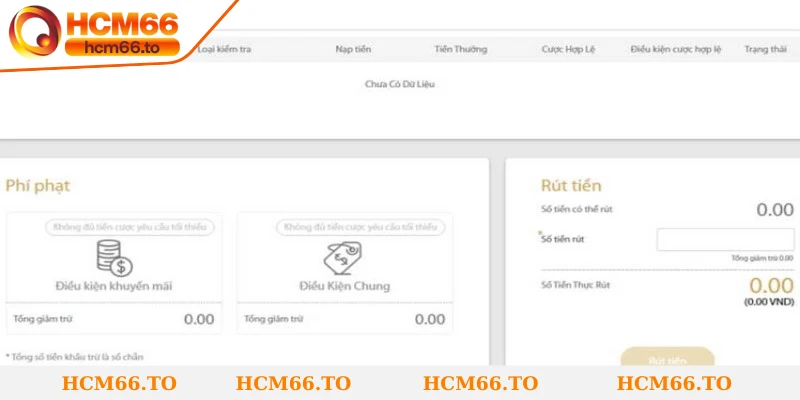 Người chơi cần đáp ứng đầy đủ một số điều kiện khi rút tiền Hcm66